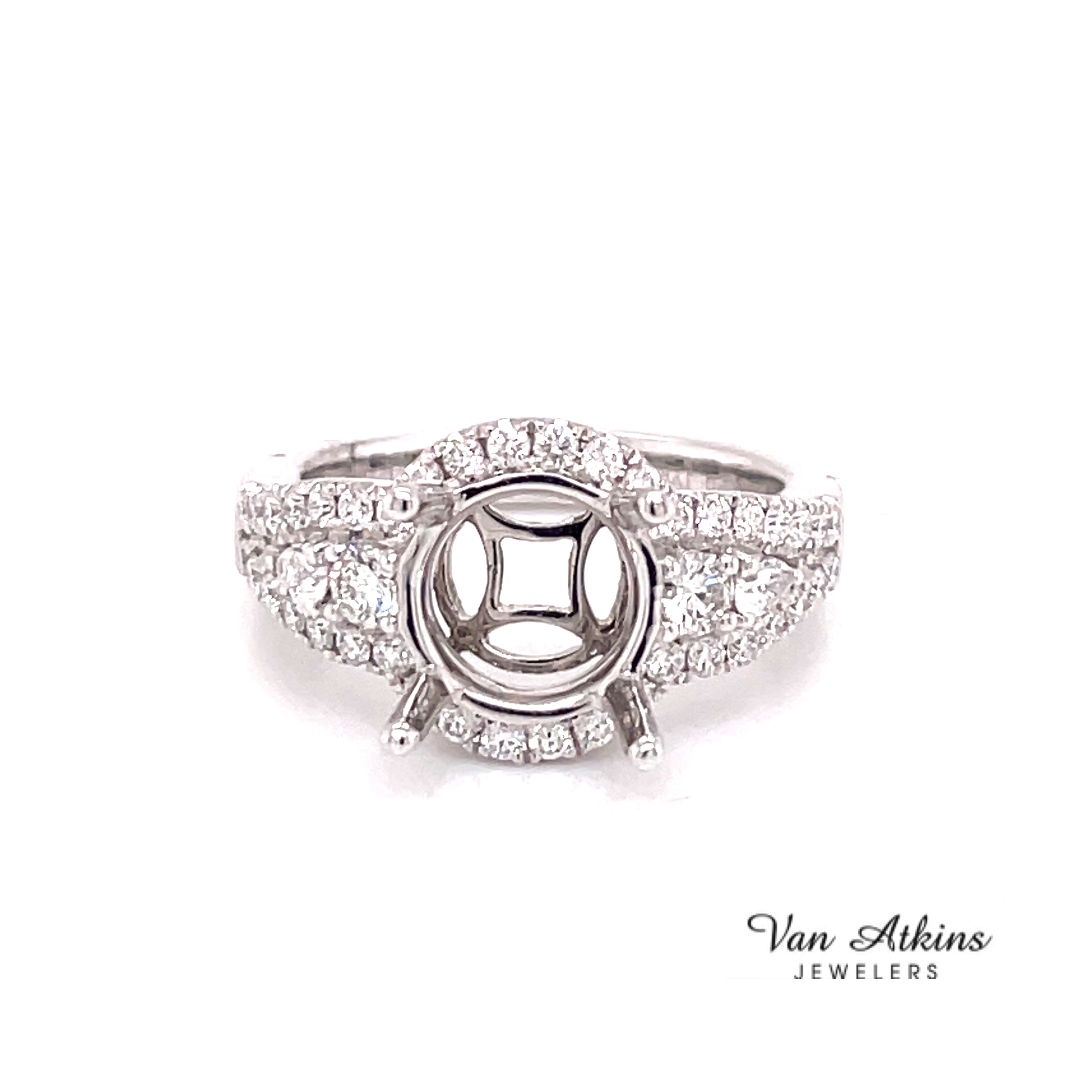 Jye's Ring 00114000204 18KW SemiMount Rings Van Atkins Jewelers