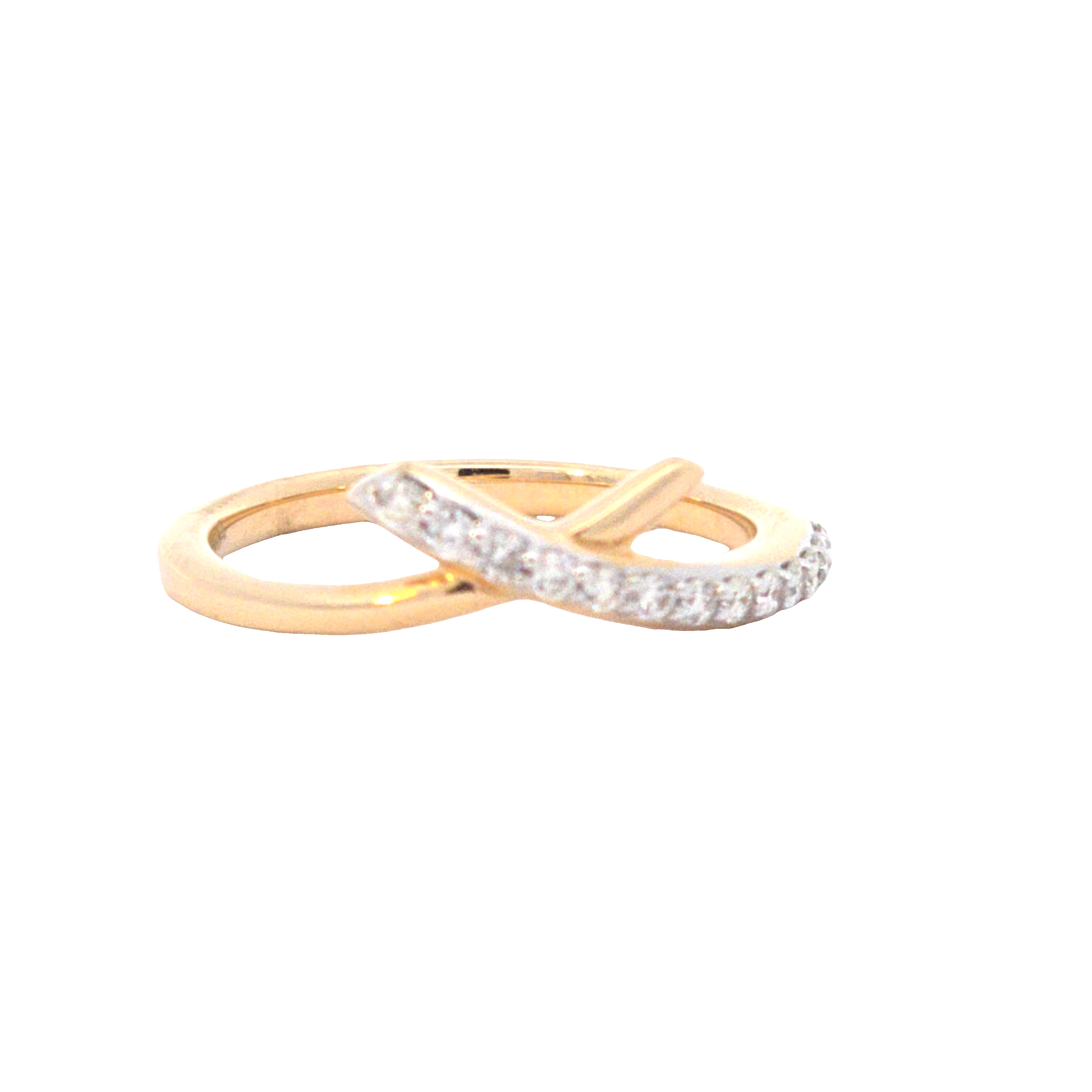 14K Yellow Gold Fashion Ring for Women Carat Diamond Accent