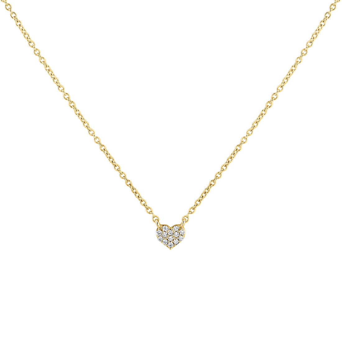 title>Sylvie Collection 14K Diamond Heart Necklace Carat