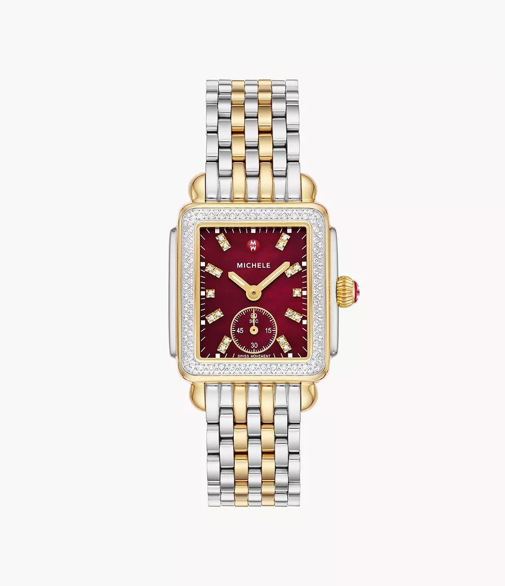 Michele Deco Mid Two-Tone Diamond Watch | 125 Diamonds  display picture 1
