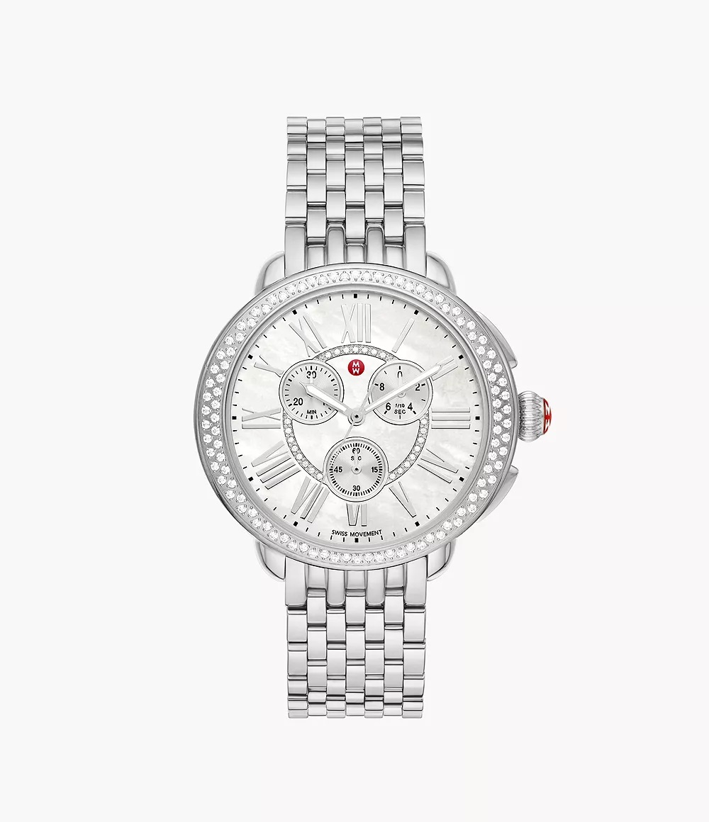 Nwt michele Serein diamond watch Michele 36mm Serein Mid Ladies Watch, Two Tone Diamond, 18k  main image 2