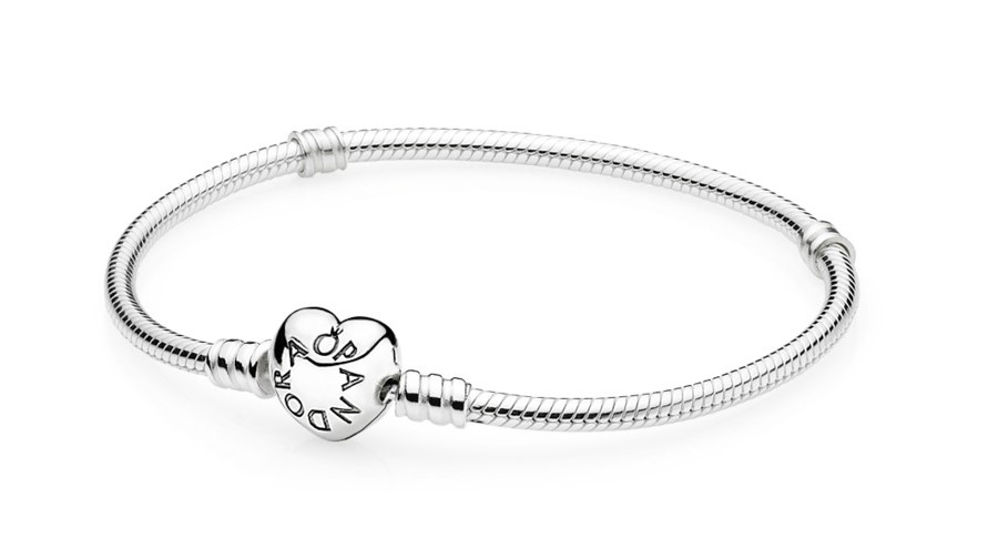 Pandora 590719 Bracelet Silver Snake Heart Love 8.3 