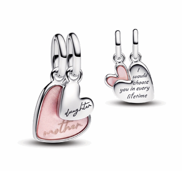 793766C01 Splittable Mother and Daughter Dangle Charm
