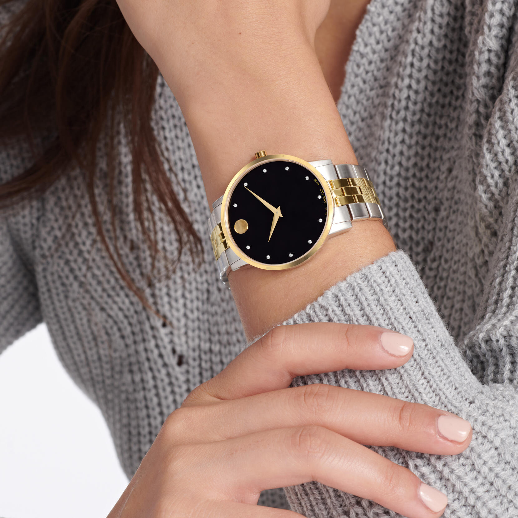 Movado Two-Tone Women\'s Watch museum classic MOVADO MUSEUM FACE TWO TONE BLACK DIAL LADIES WATCH QUARTZ  main image 2
