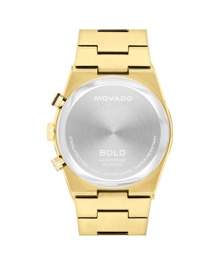 Movado BOLD Quest Chronograph – 42mm Yellow Stainless Steel