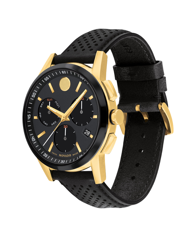 Movado Museum Sport Watch – Black & Gold Stainless Steel 
