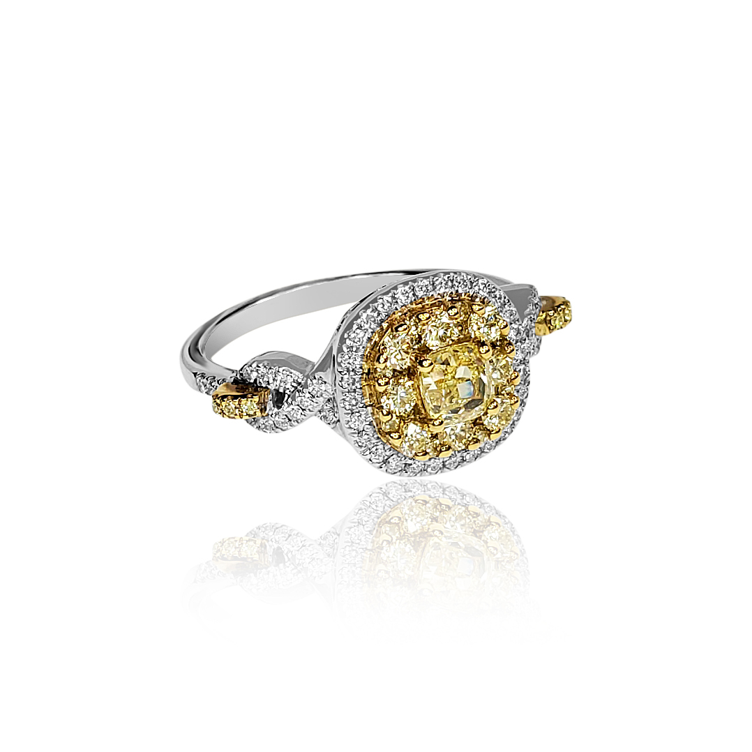 Natural Fancy Yellow Diamond Ring