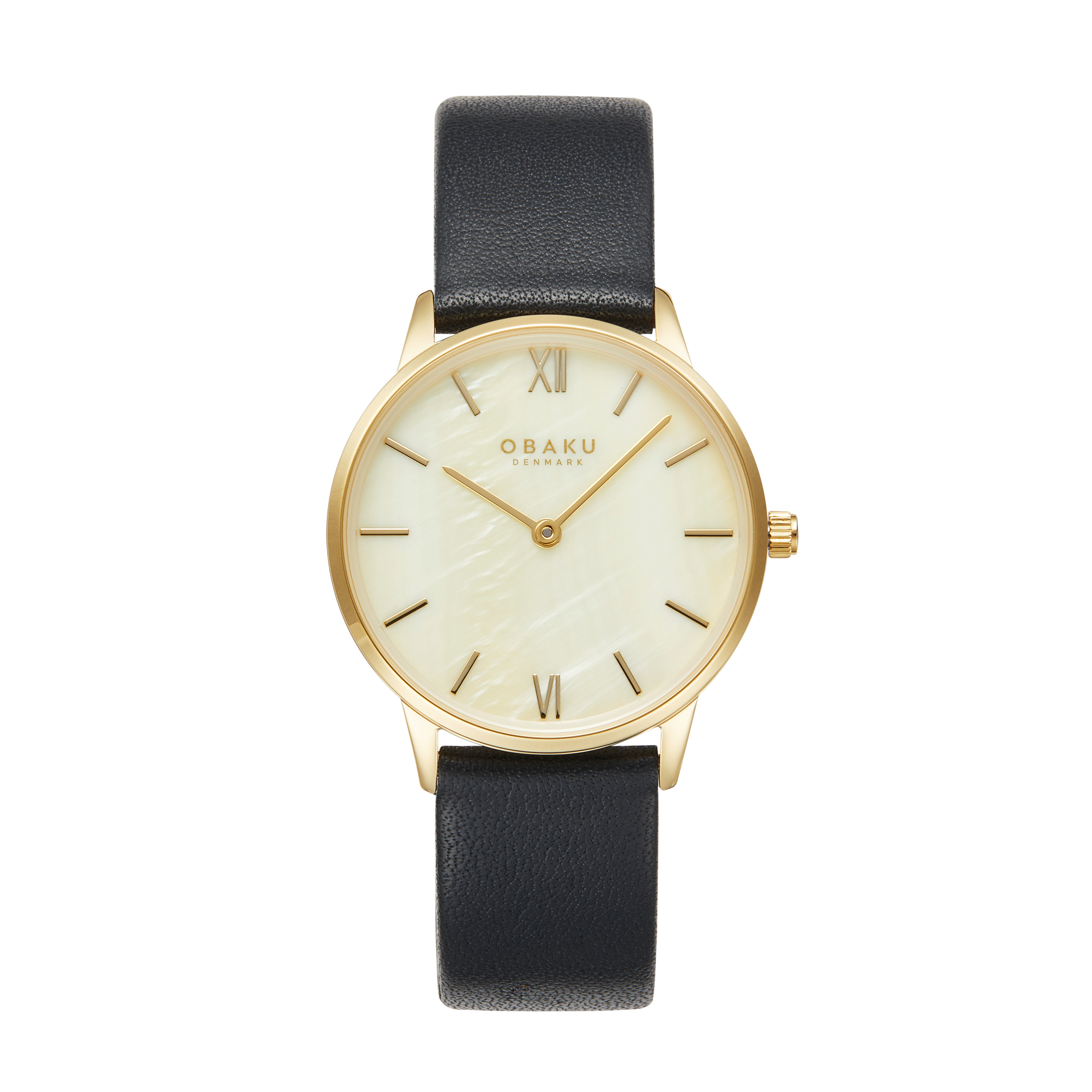 Gold Tone Mother of Pearl Dress Watch