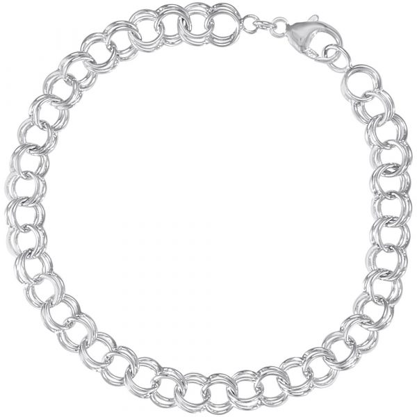 Sterling Silver Double Link Bracelet 001-610-01956 | Ware's