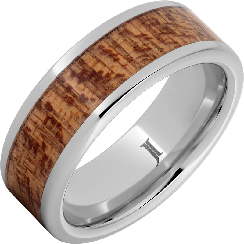 Men's Serinium Wedding Band with Wood Inlay 001-936-00221 Ware's