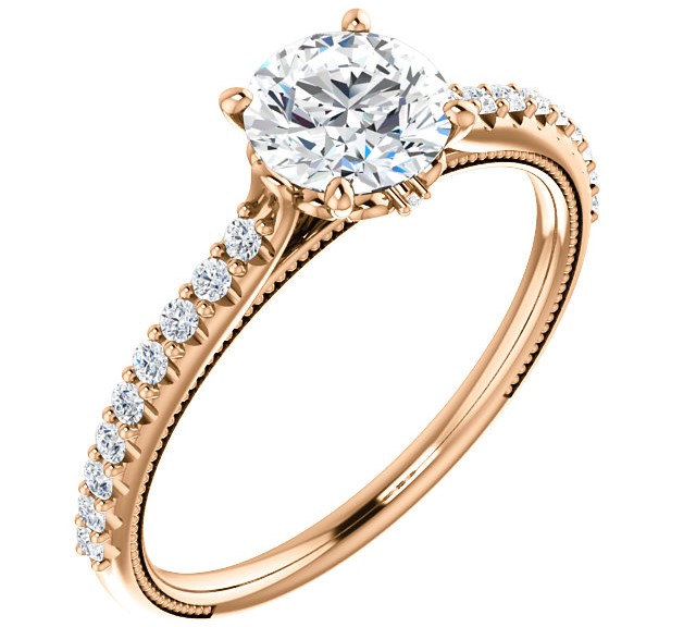 14k Rose Gold Diamond Engagement Ring Mounting Your Jewelry Box Altoona Pa