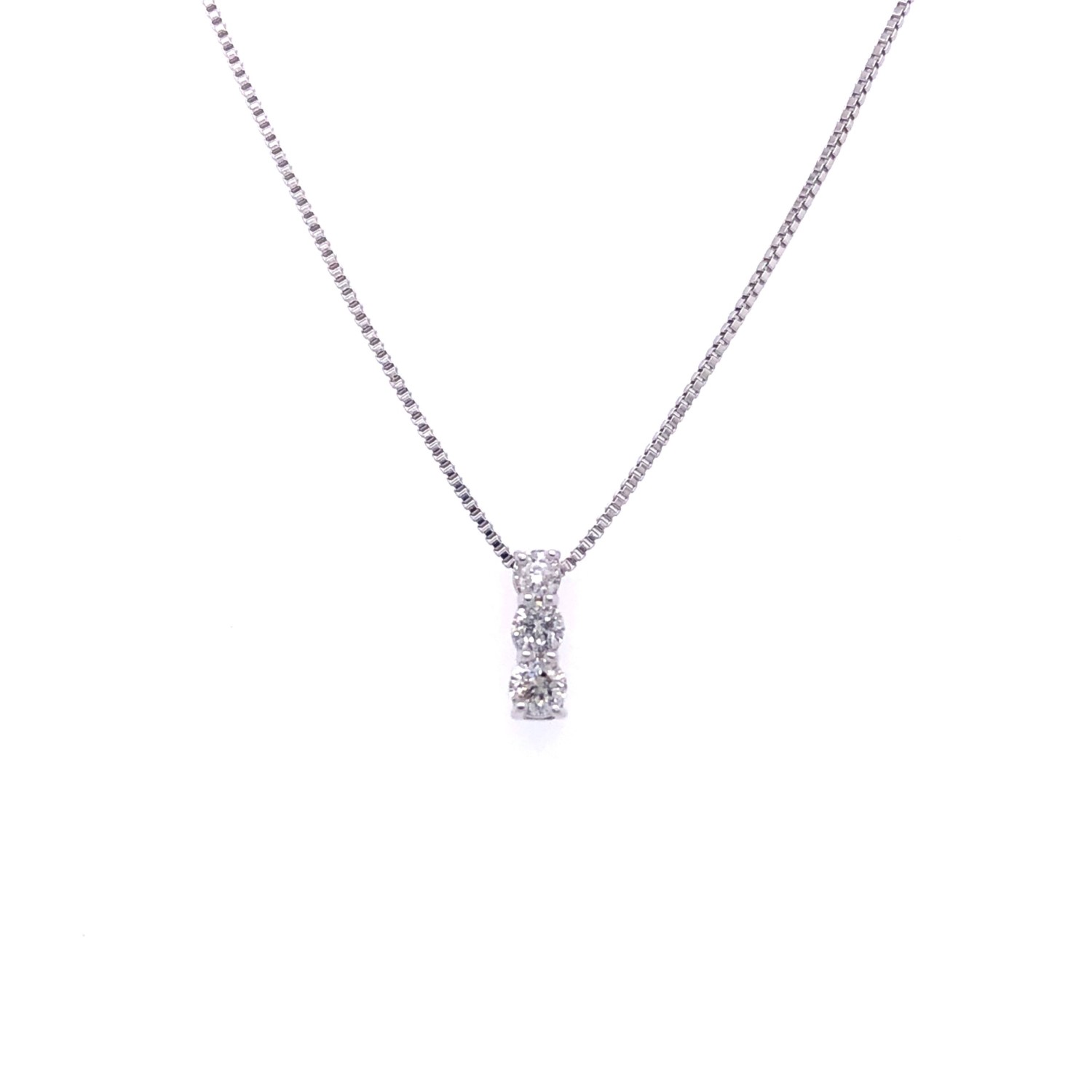 thumbnail image 2 of Sterling Silver Three Stone Pendant Setting - Pre-Notched For Easy Jewelry Making 2 of 14