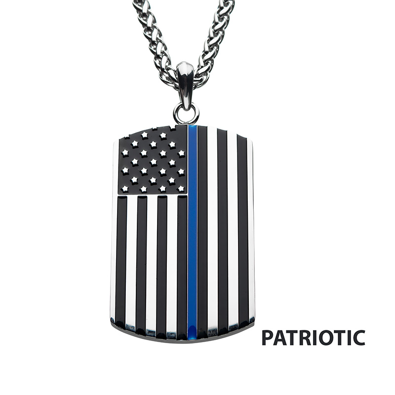 Thin Blue Line American Flag Police Officer Military Style D Z's